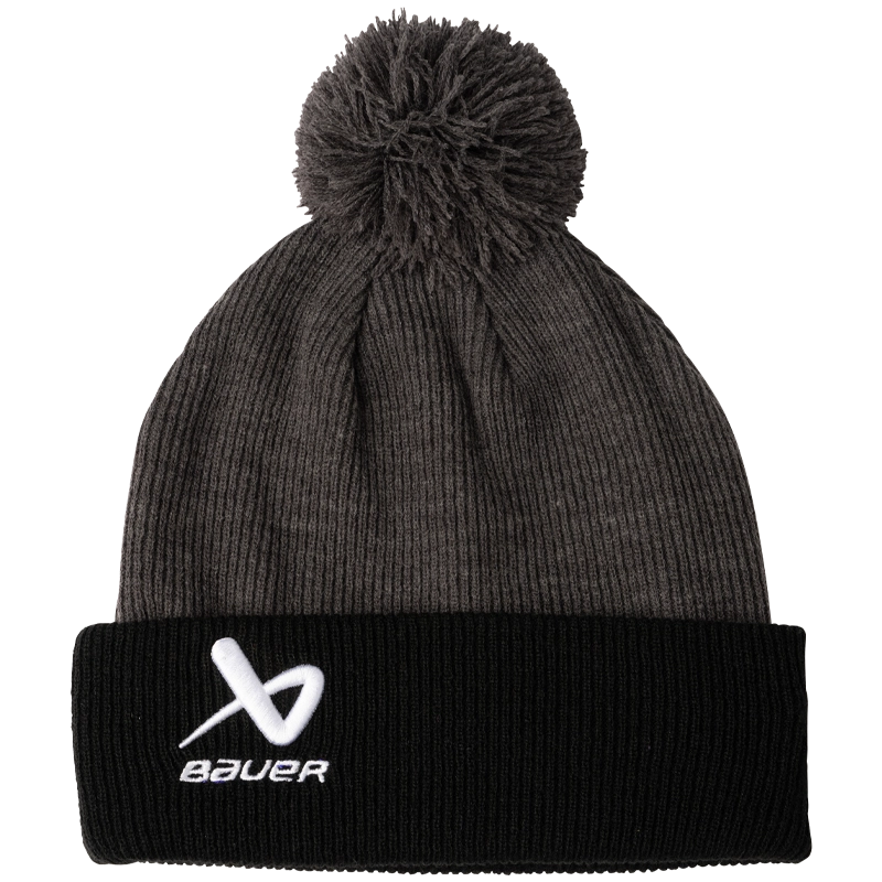 Bauer 2-Tone Knit Pom - Black/Grey