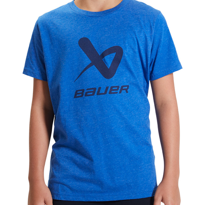 Bauer Core Lockup Short Sleeve Crew Tee - Youth - Blue
