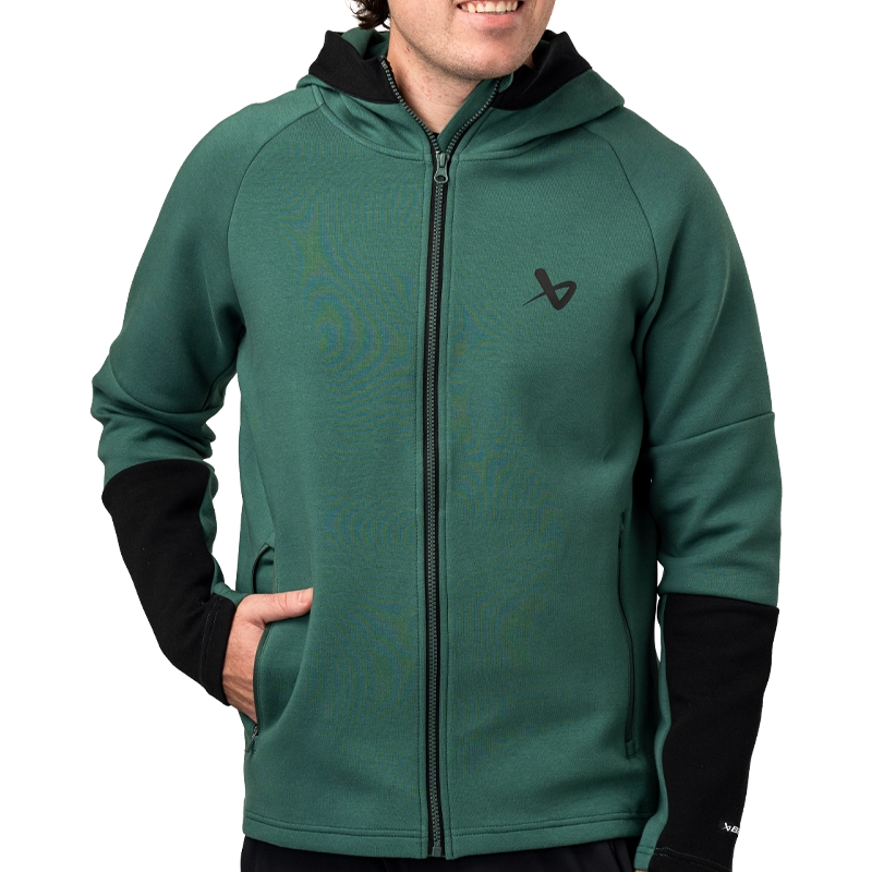 Bauer FLC Color Block Full Zip Jacket - Senior - Green