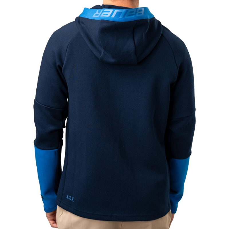 Bauer FLC Color Block Full Zip Jacket - Senior - Navy