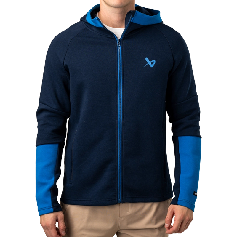 Bauer FLC Color Block Full Zip Jacket - Senior - Navy