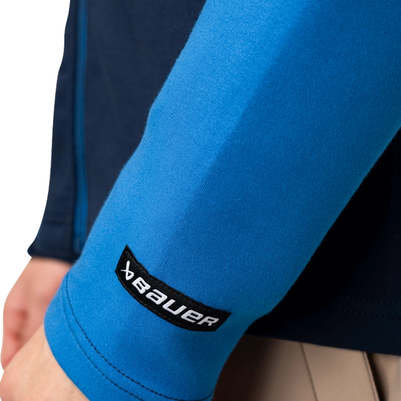 Bauer FLC Color Block Full Zip Jacket - Senior - Navy