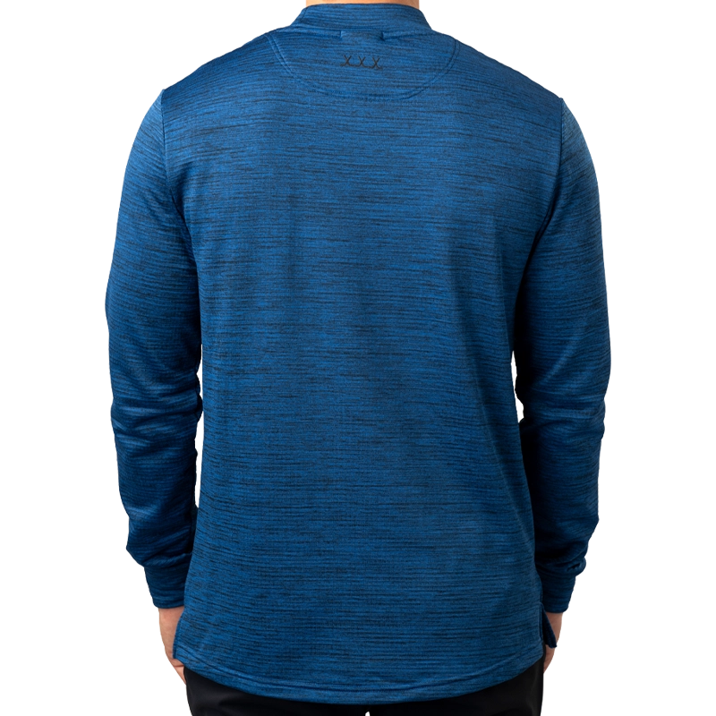 Bauer FLC Mock Neck Long Sleeve Tee - Senior - Blue
