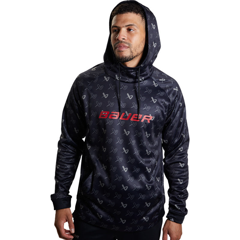 Bauer Icon Repeat Hoodie - Senior - Black