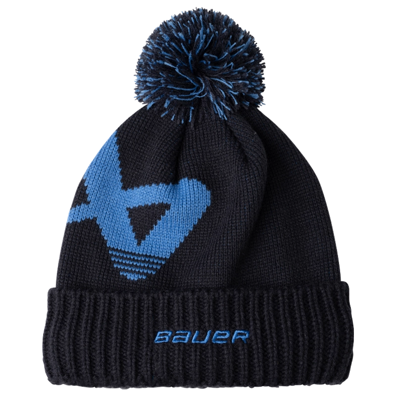 Bauer Intarsia Knit Pom - Youth - Navy/Blue