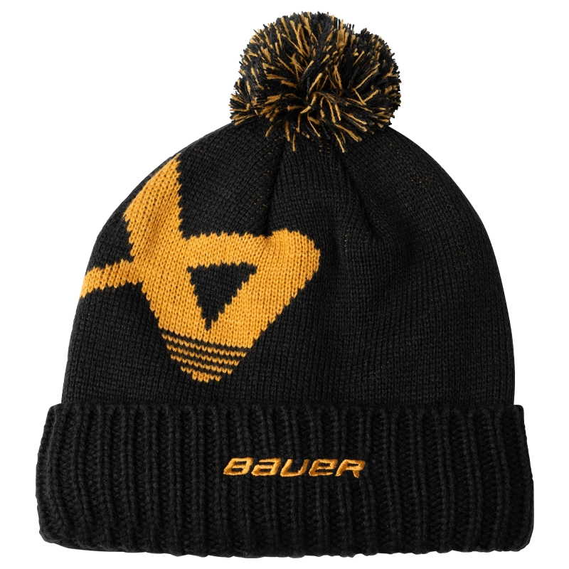 Bauer Intarsia Knit Pom - Black/Yellow
