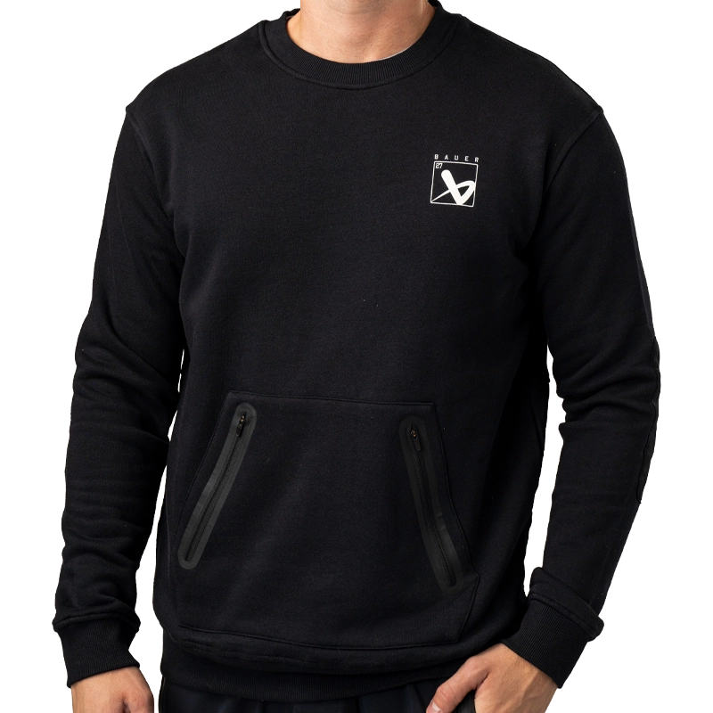 Bauer Quilted Crew - Senior - Black