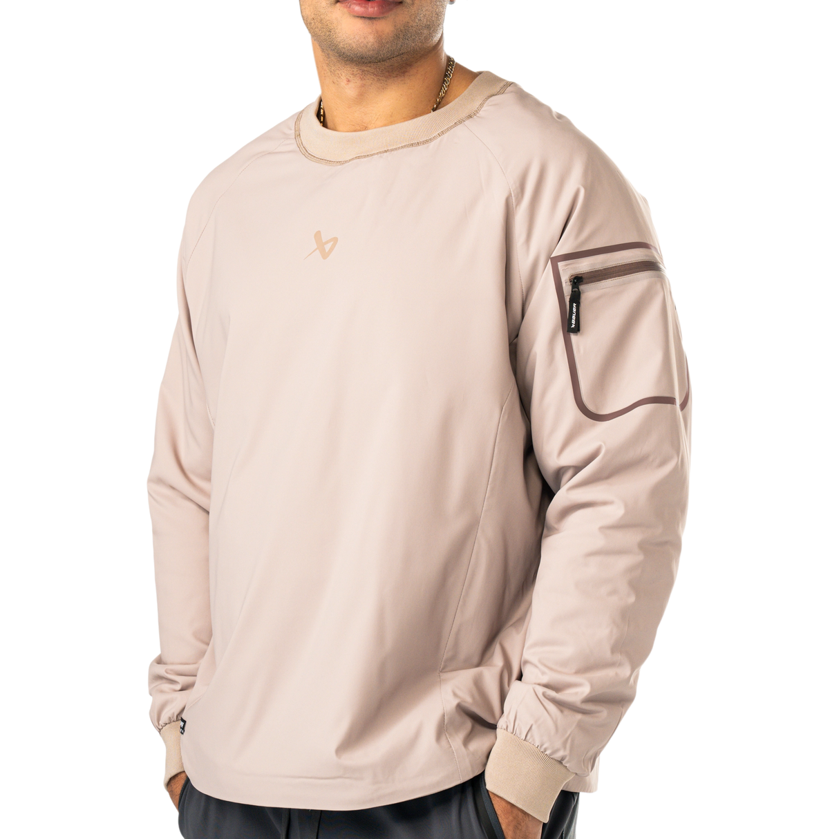Bauer Filled Crewneck - Senior - Light Taupe