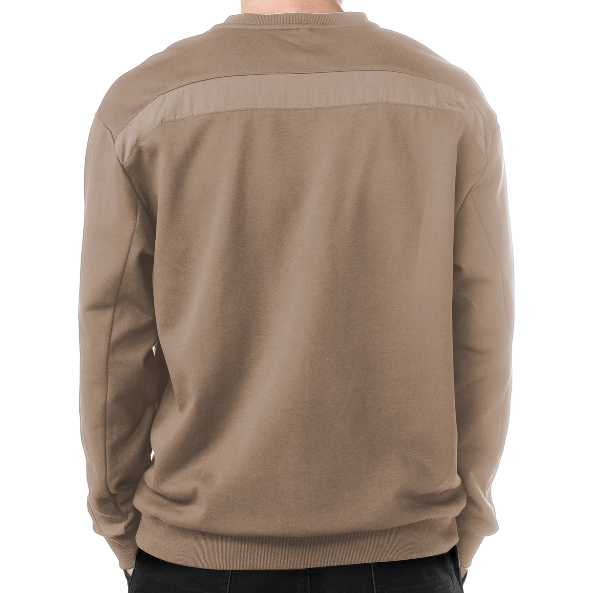 Bauer Knit Woven Crew - Senior - Light Taupe