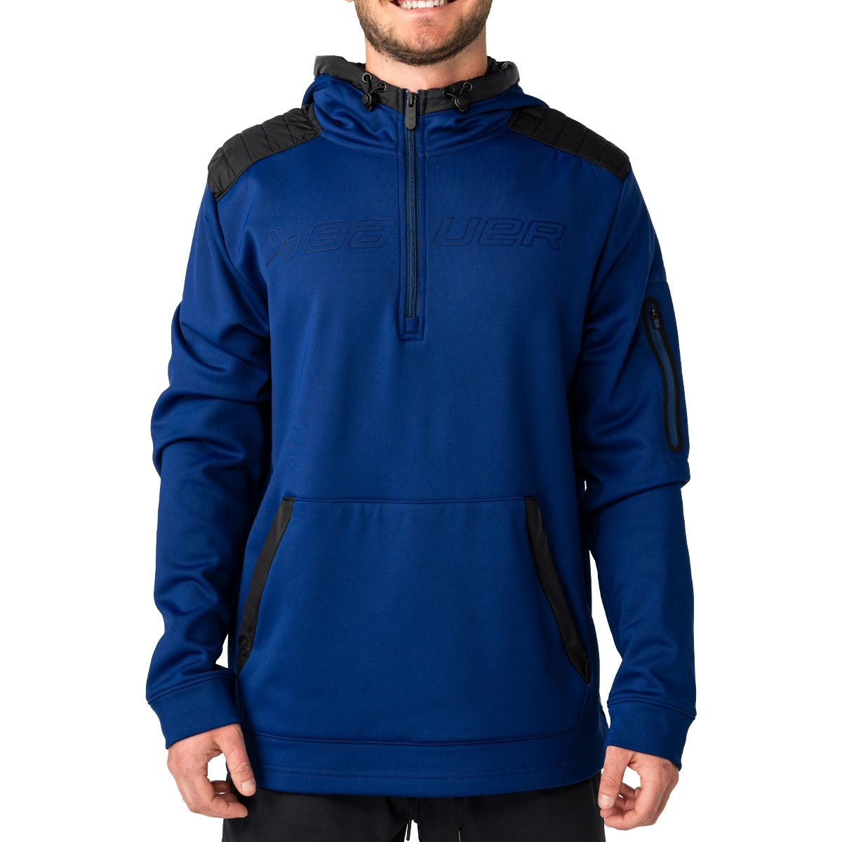 Bauer ODR Puffer Half Zip Hoodie - Blueprint - Senior