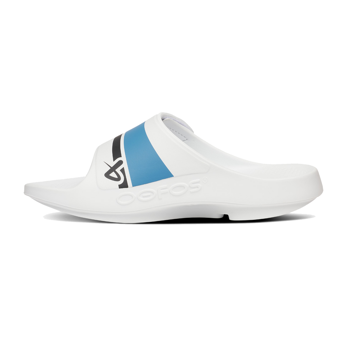 Bauer OOFOS Sport Flex Slide - White/Blue