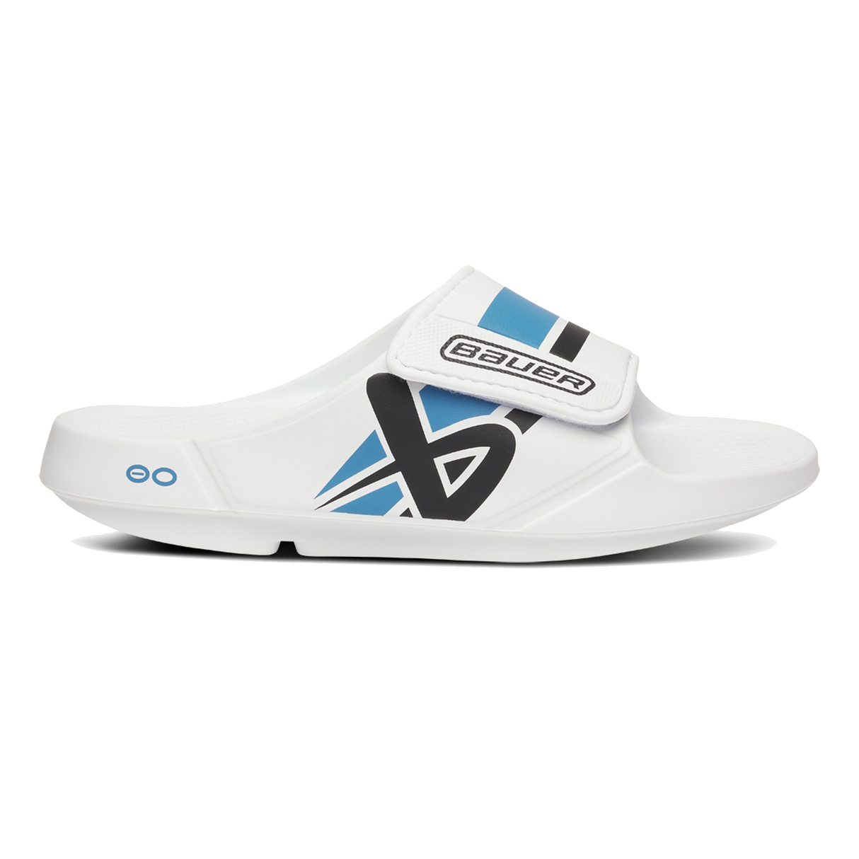 Bauer OOFOS Sport Flex Slide - White/Blue