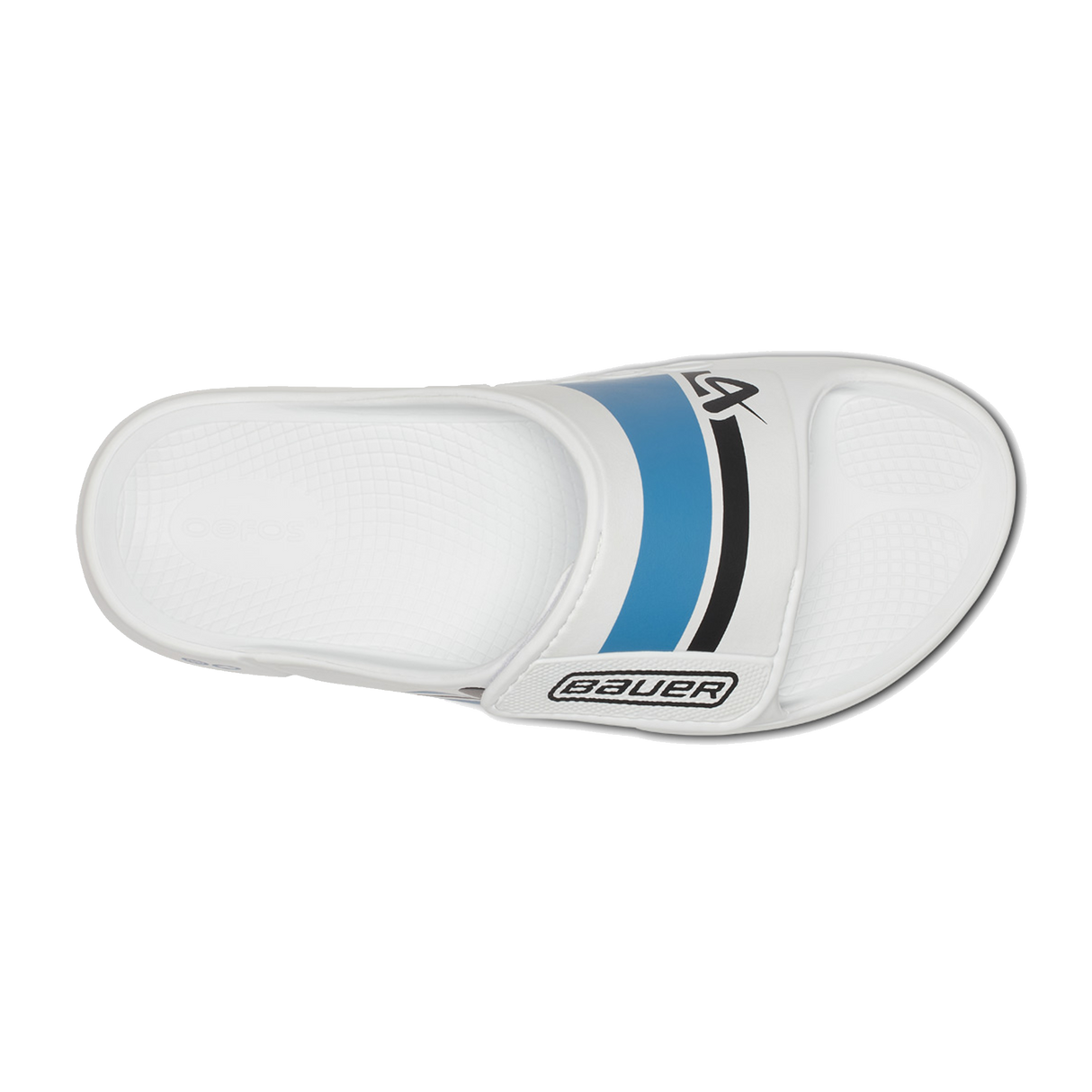 Bauer OOFOS Sport Flex Slide - White/Blue