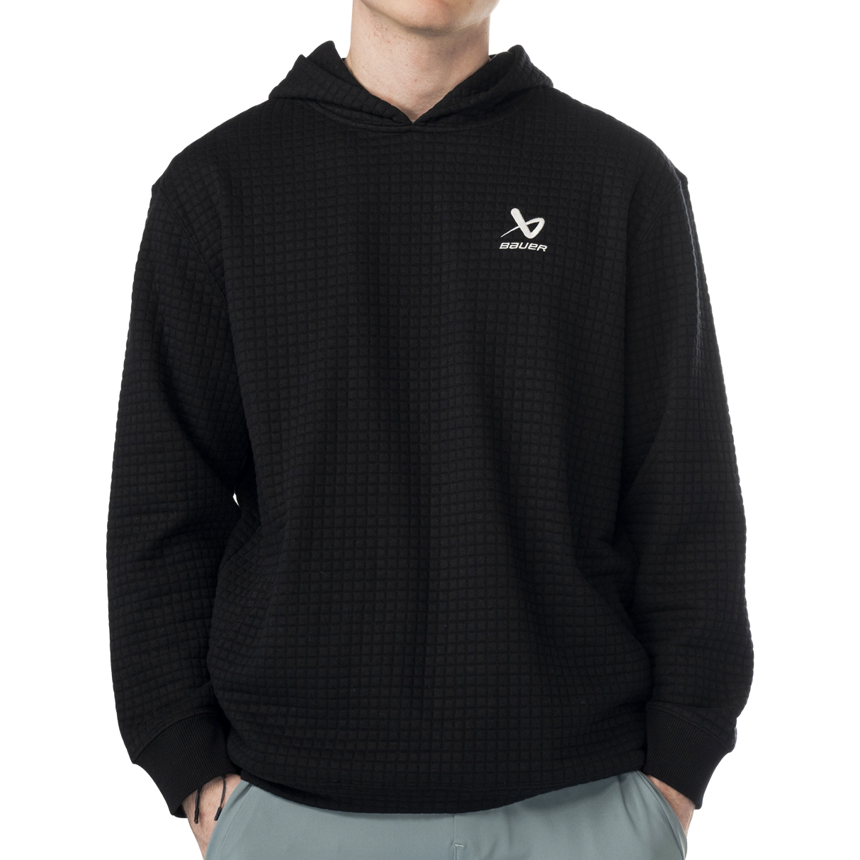 Bauer Quilted Hoodie - Senior - Black