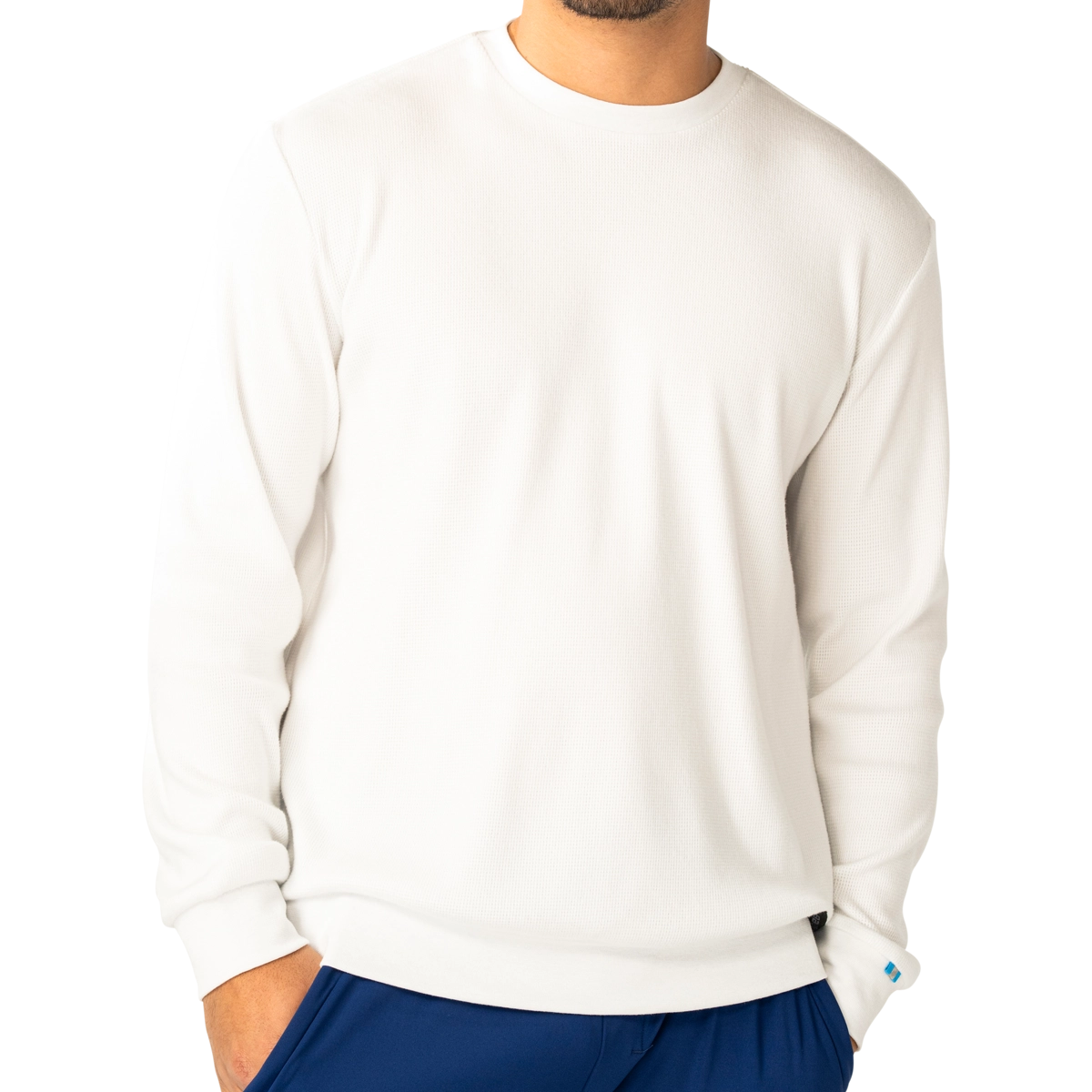 Bauer Waffle Crew Neck - Snow - Senior