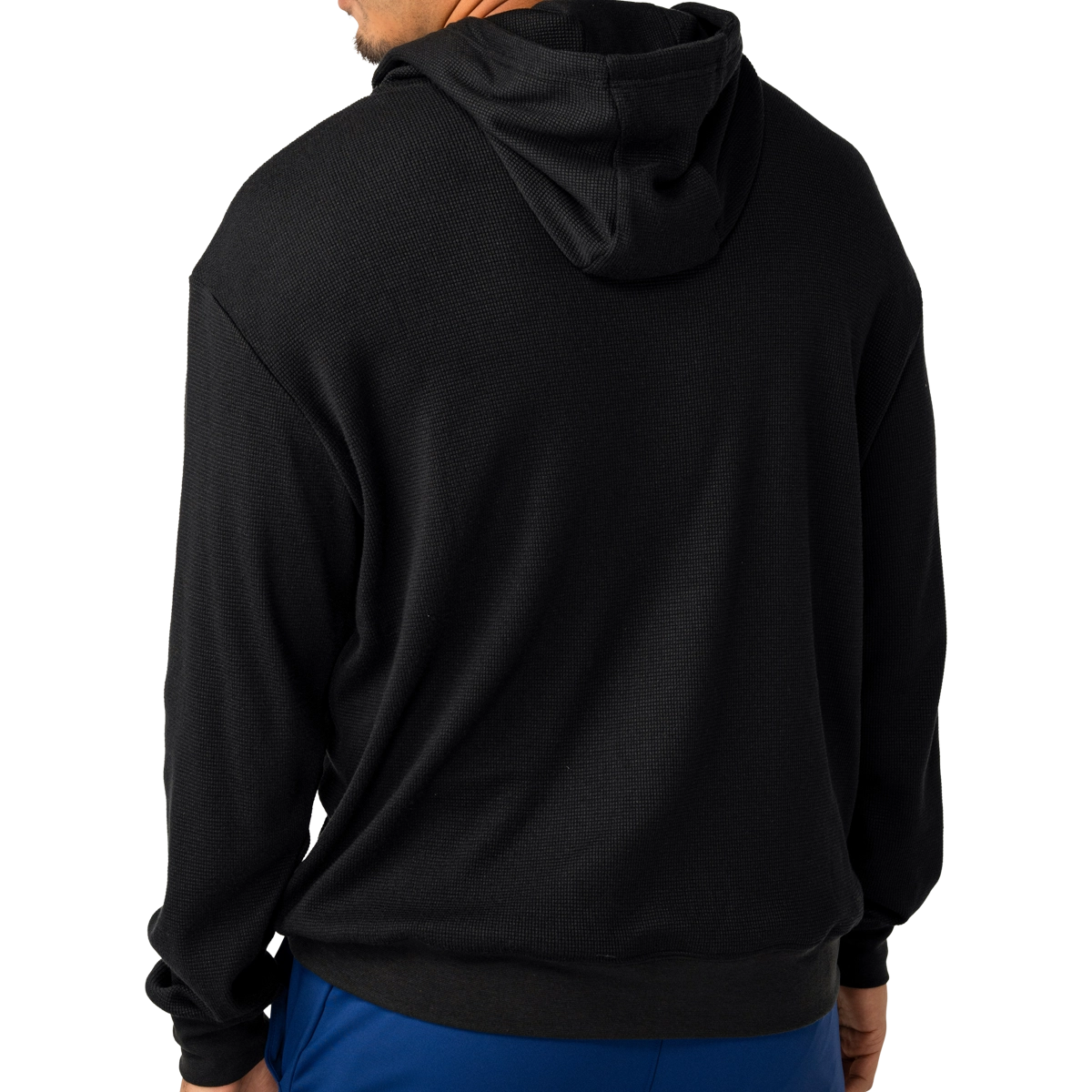 Bauer Waffle Half Zip Snap Hoodie - Black - Senior