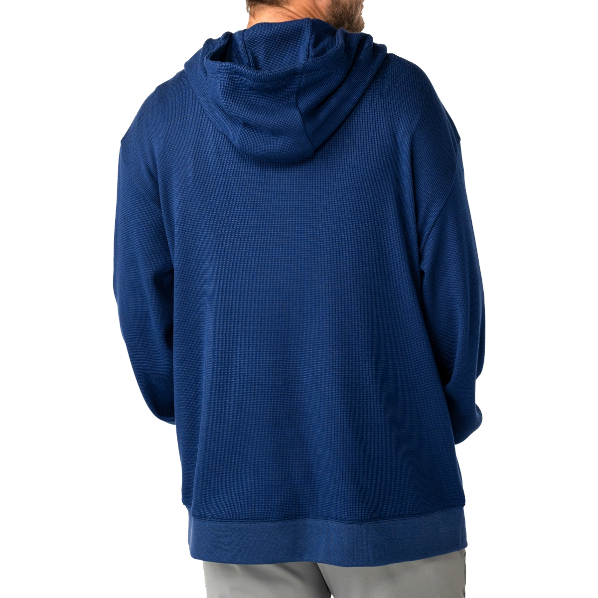 Bauer Waffle Half Zip Snap Hoodie - Blueprint - Senior