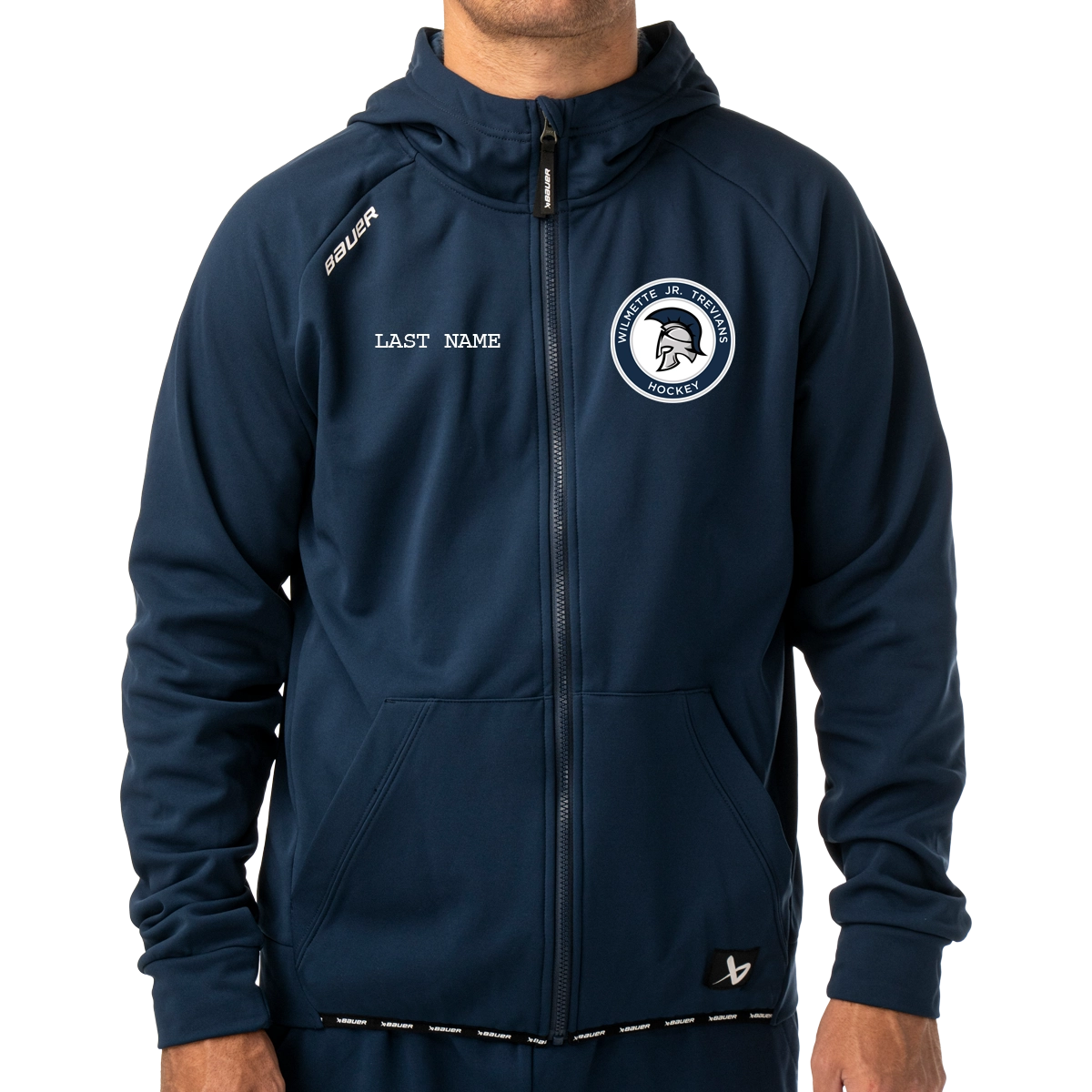 Wilmette Trevians - Bauer Fleece Zip Hoodie - Adult