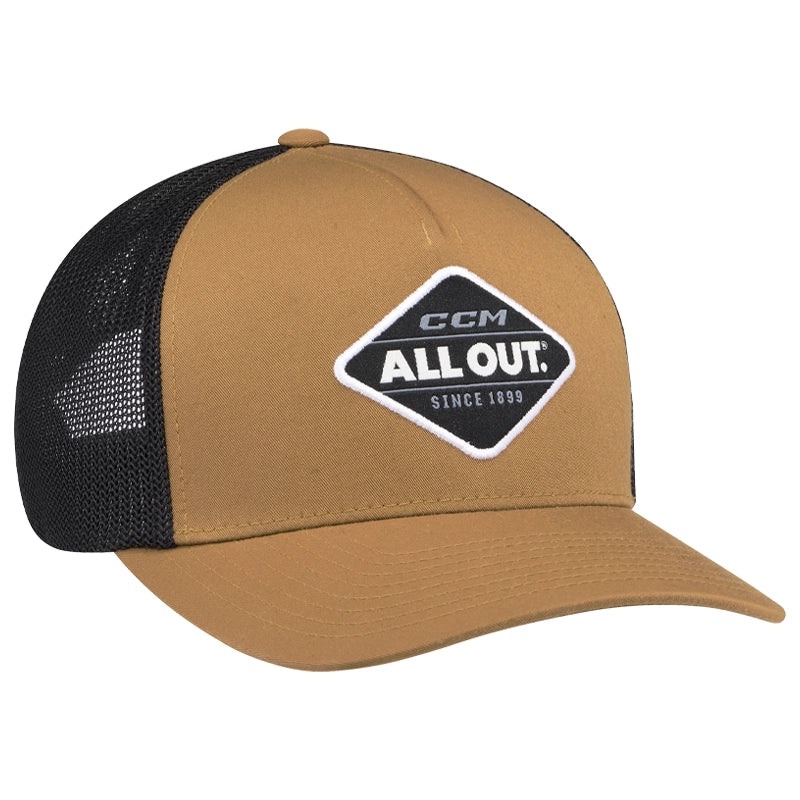 CCM All Outside Meshback Trucker Cap - Light Brown