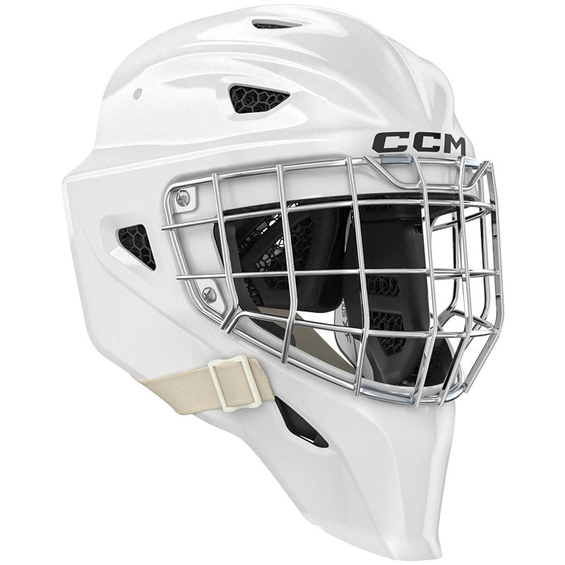 CCM AXIS F9 Goal Helmet - White