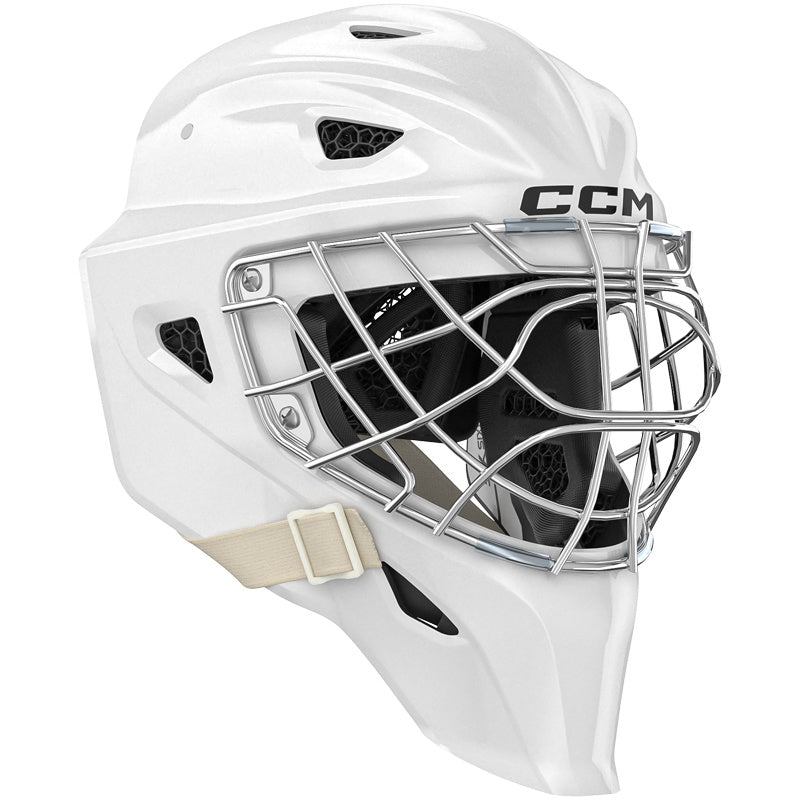 CCM AXIS XF Goal Helmet - White