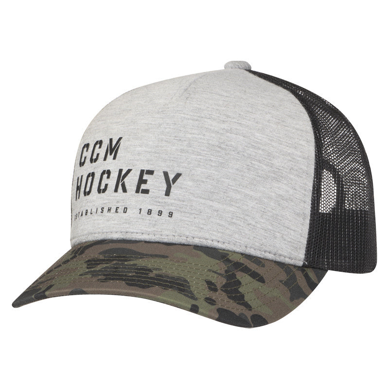 CCM Camo Meshback Trucker Cap - Army Grey