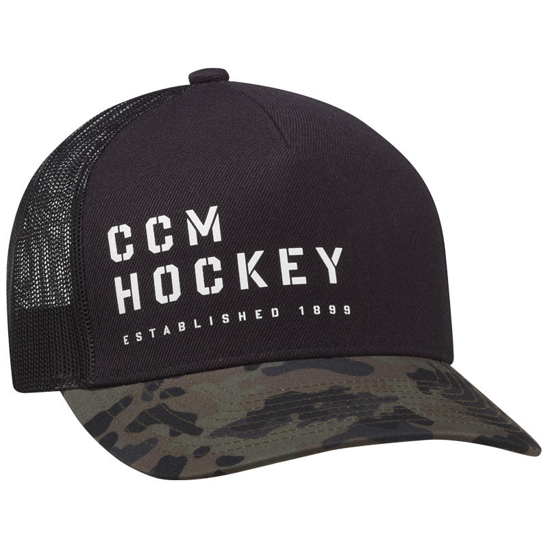 CCM Camo Meshback Trucker Cap - Black