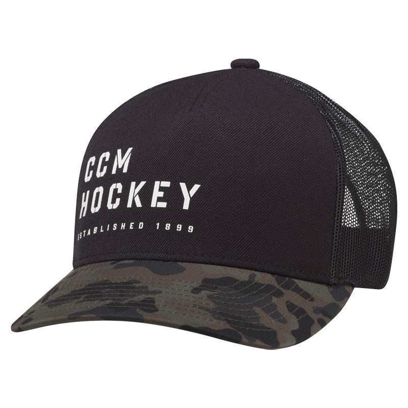 CCM Camo Meshback Trucker Cap - Black