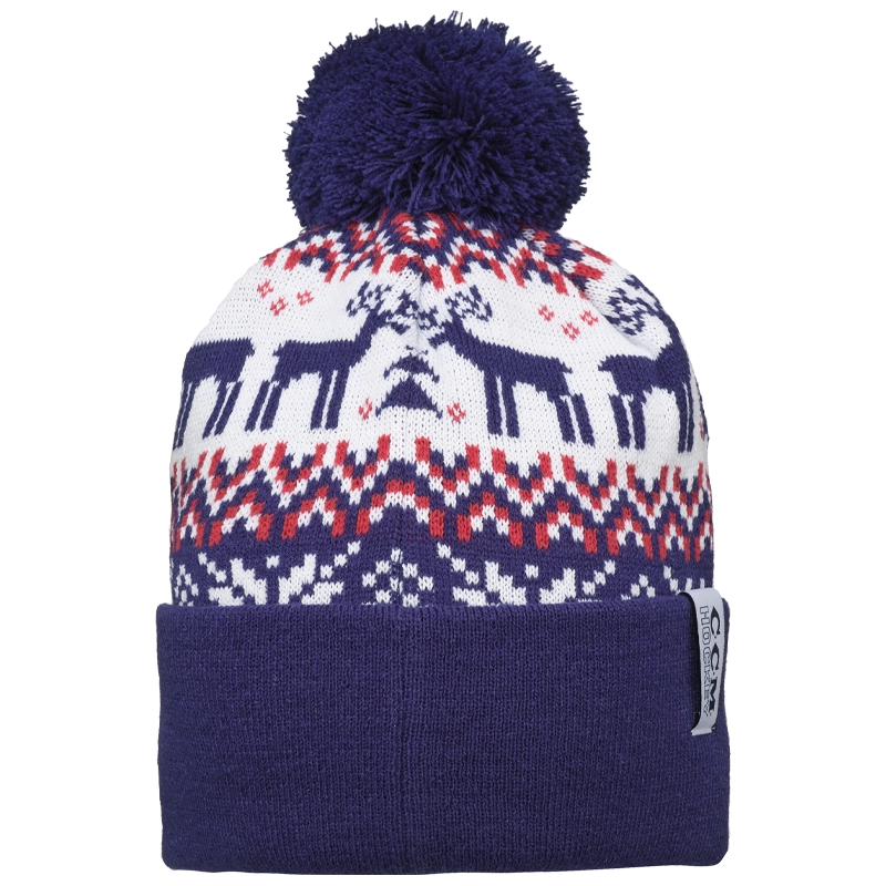 CCM Holiday Pom Knit - Blue/Red