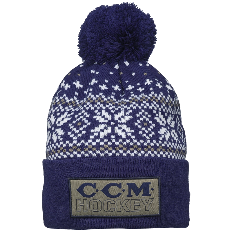 CCM Holiday Pom Knit - Blue/Grey