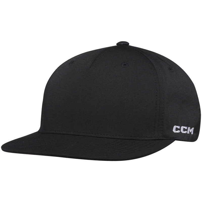 CCM Team Flatbrim Snapback Cap - Black