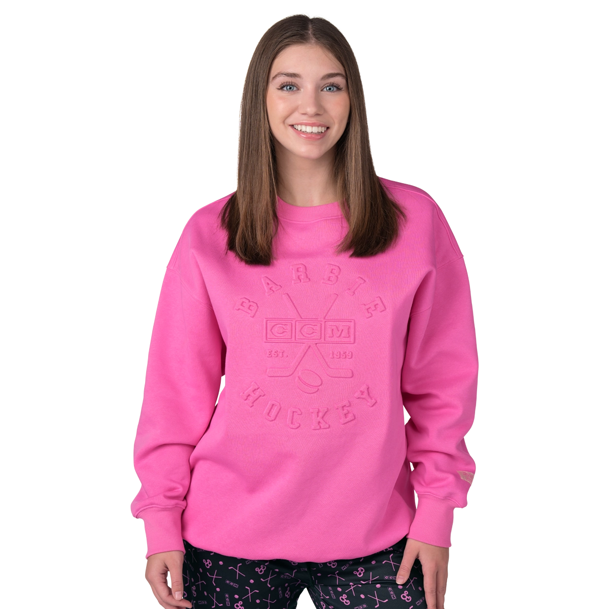 CCM Barbie Hockey Crew Sweatshirt - Women