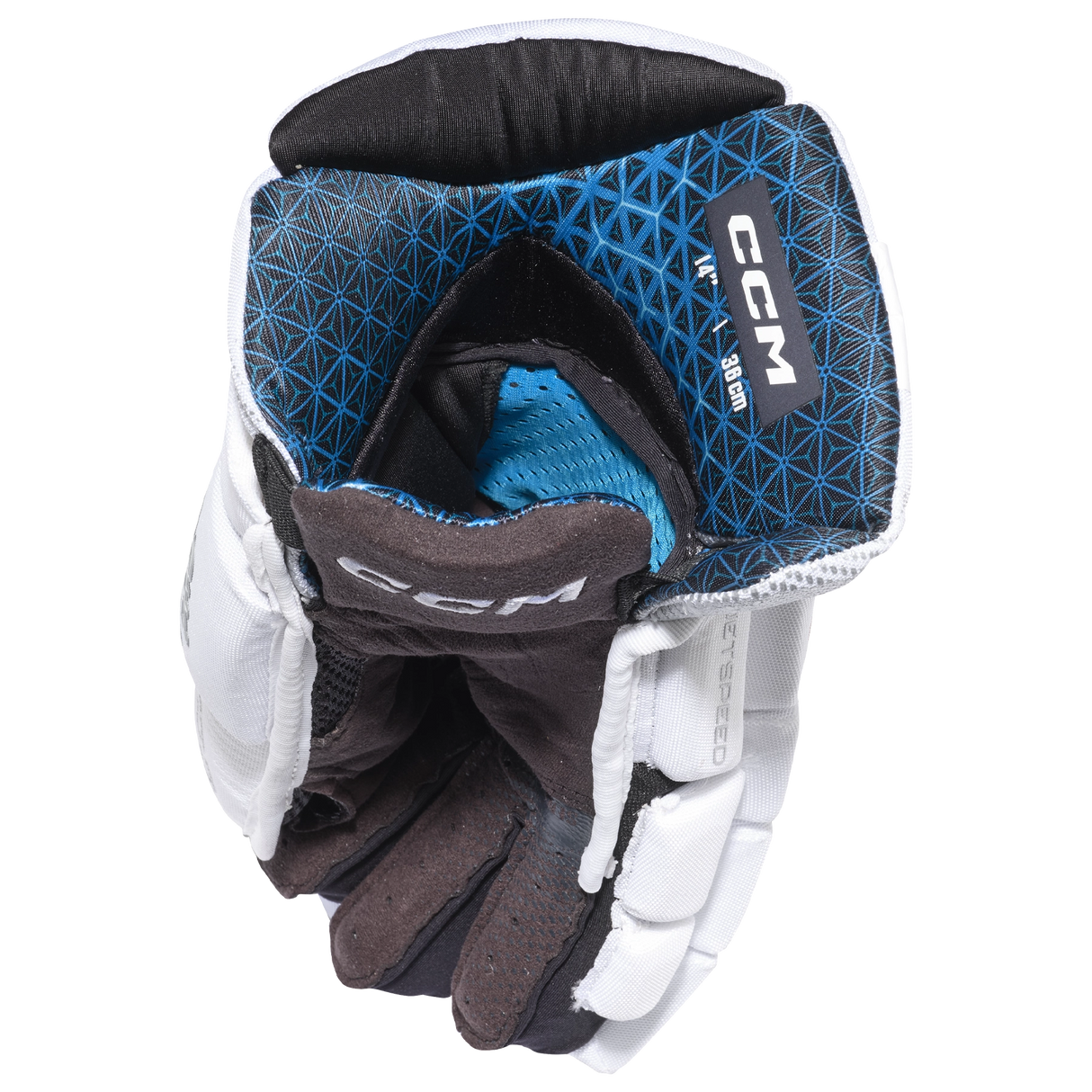 CCM JetSpeed FT8 Pro Hockey Glove - WHITE - Senior