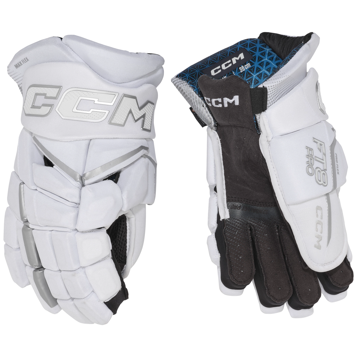 CCM JetSpeed FT8 Pro Hockey Glove - WHITE - Senior