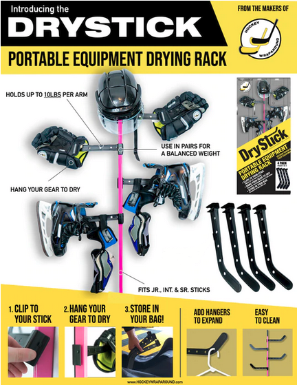 Hockey WrapAround Dry Stick Portable Gear Holder