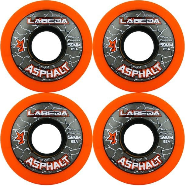 Labeda Asphalt Outdoor Wheel - 85a- 4 Pack - Orange