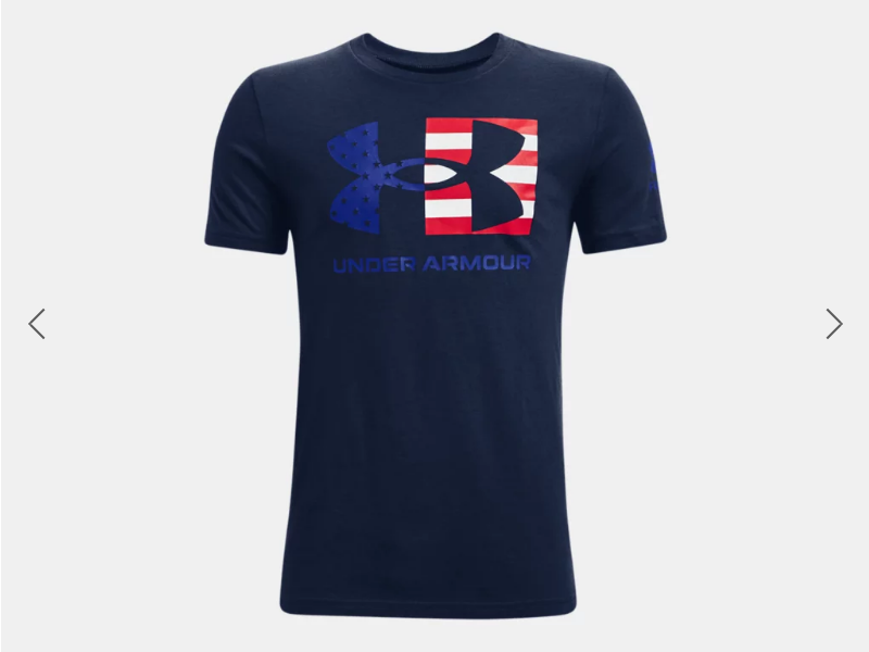 Under Armour UA Freedom Chest Flag Tee - Academy/Royal - Youth