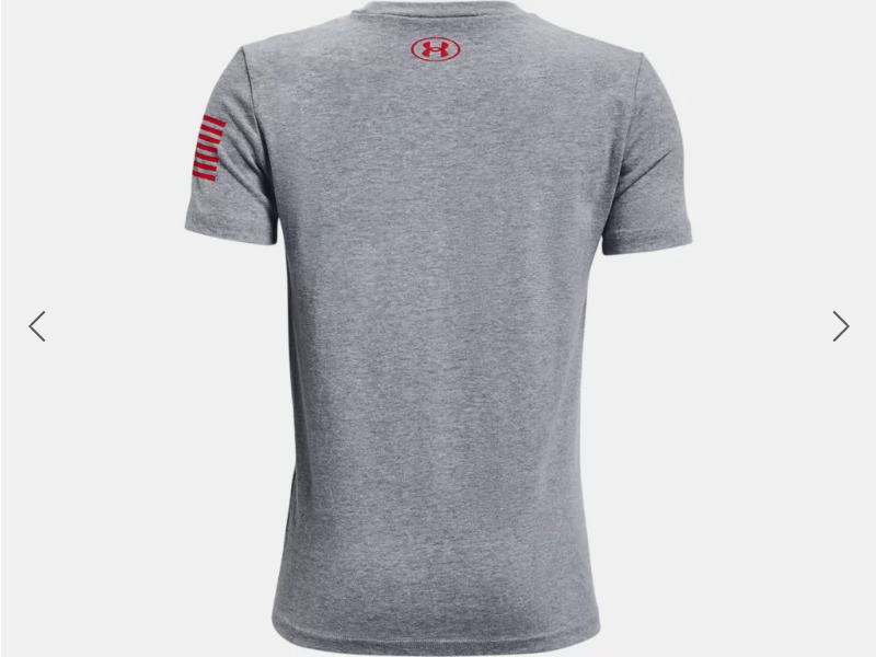 Under Armour UA Freedom PTH Tee - Steel/Red - Youth