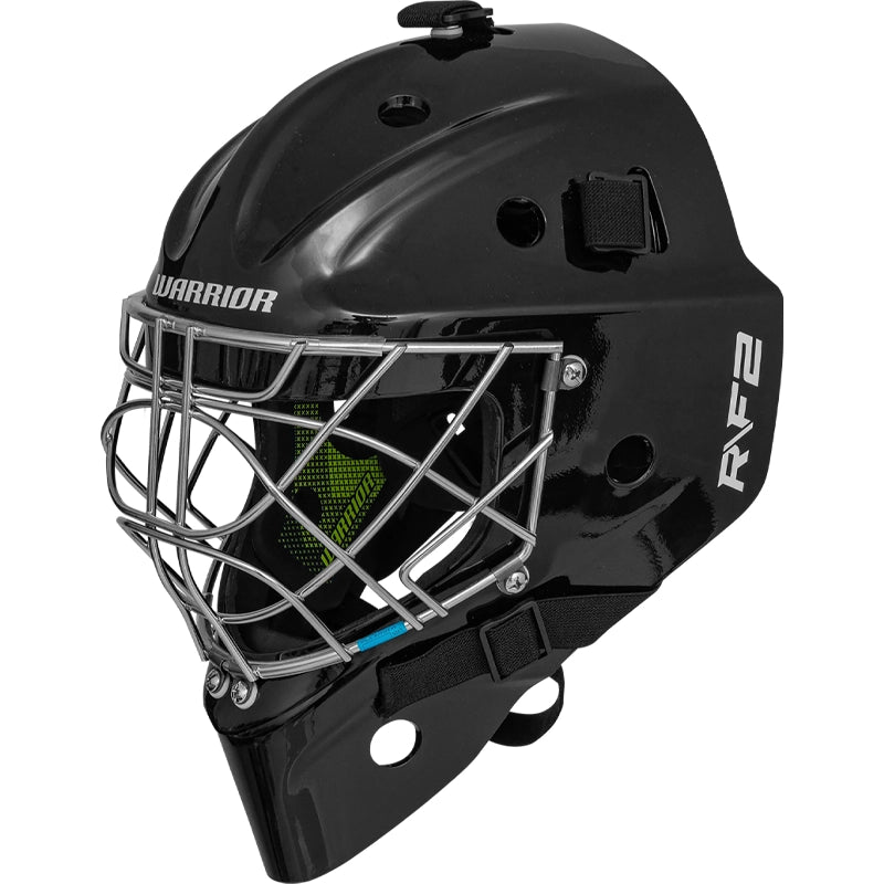 Warrior R/F2 E Certified Goal Helmet - Junior - Black