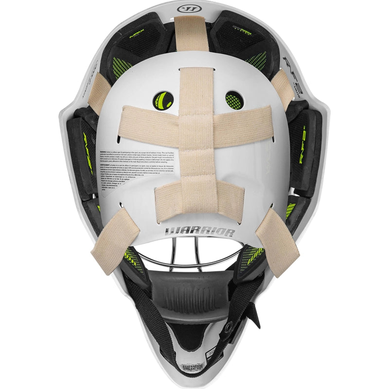 Warrior R/F2 E Certified Goal Helmet - Junior - White