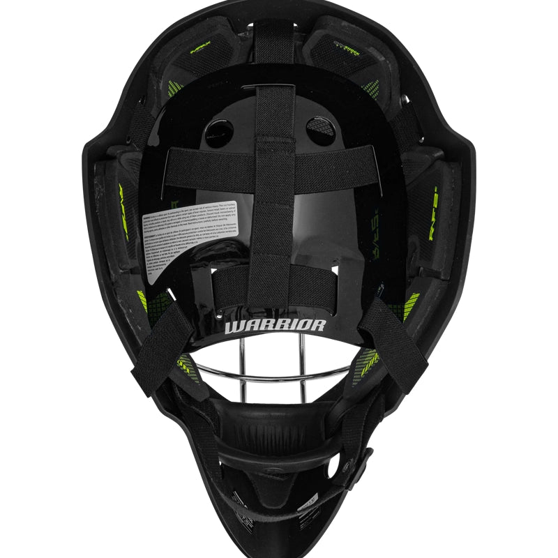 Warrior R/F2 E Certified Goal Helmet - Senior - Black