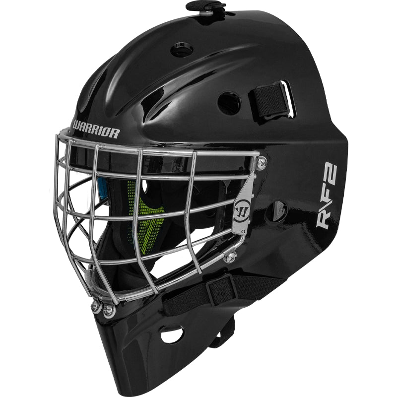 Warrior R/F2 E Certified Goal Helmet - Senior - Black