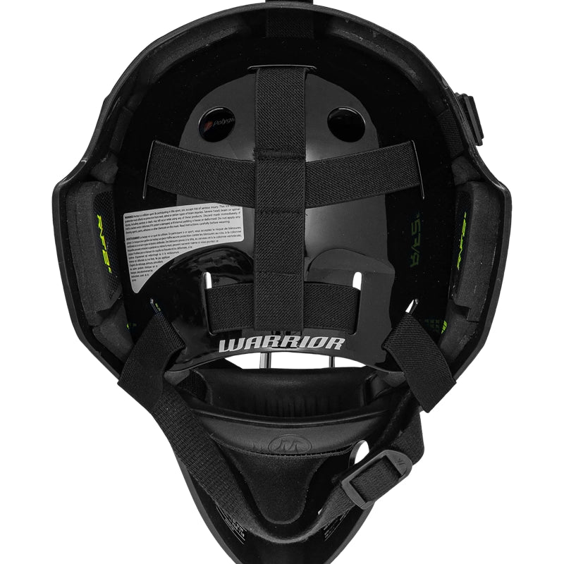 Warrior R/F2 E Certified Goal Helmet - Youth - Black