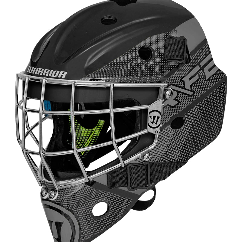 Warrior R/F2 E Certified Goal Helmet - Youth - Black