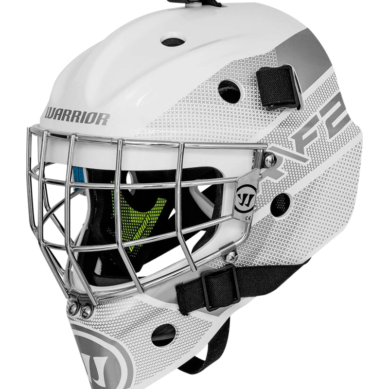 Warrior R/F2 E Certified Goal Helmet - Youth - White
