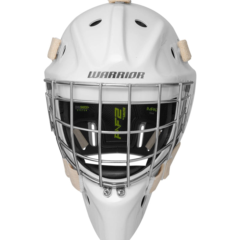 Warrior R/F2 E+ Certified Goal Helmet - Junior - White
