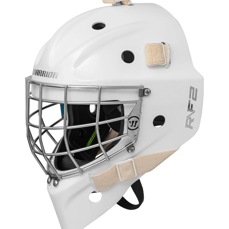Warrior R/F2 E+ Certified Goal Helmet - Junior - White