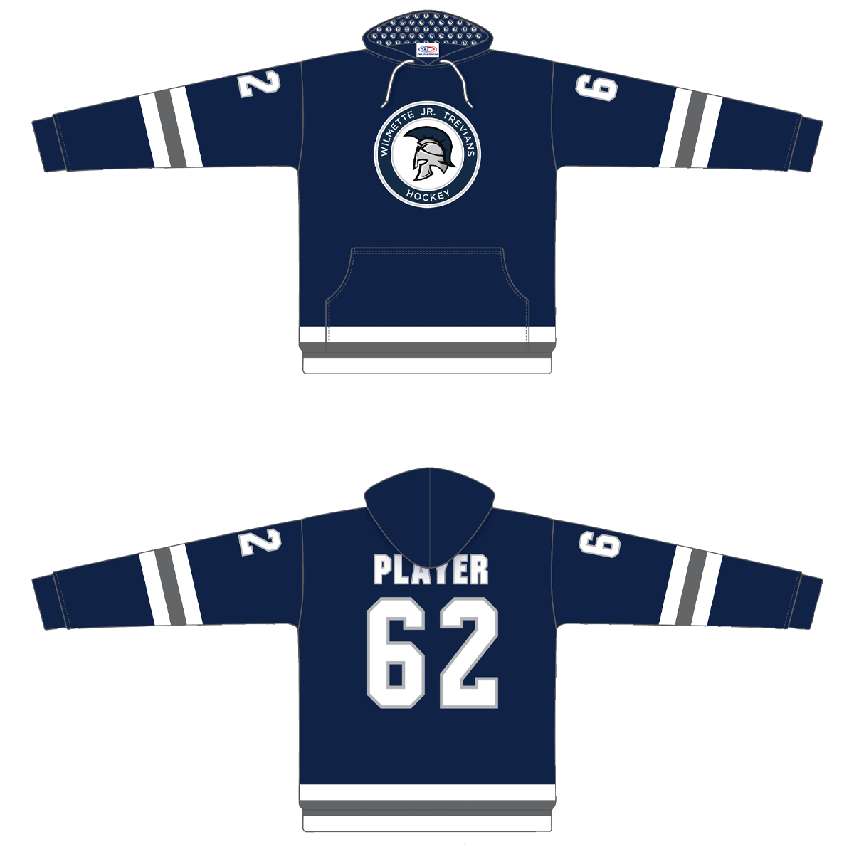 Wilmette Trevians - AK Sublimated Hoodie