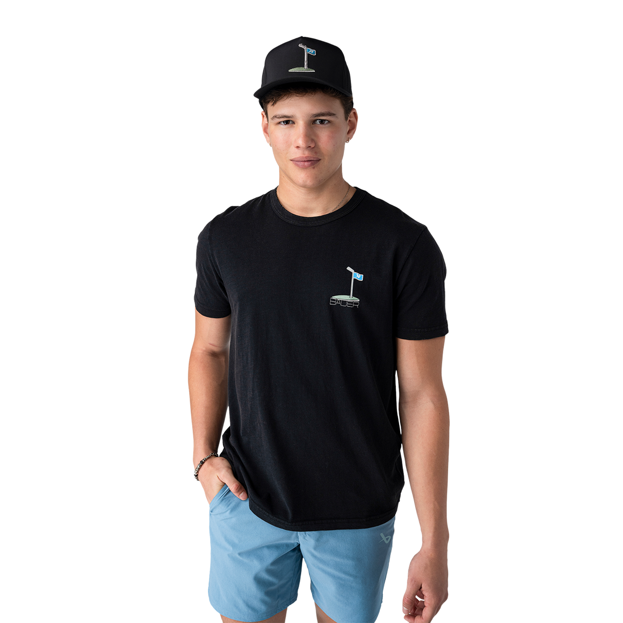 Bauer Golf Graphic Tee - Black - Senior