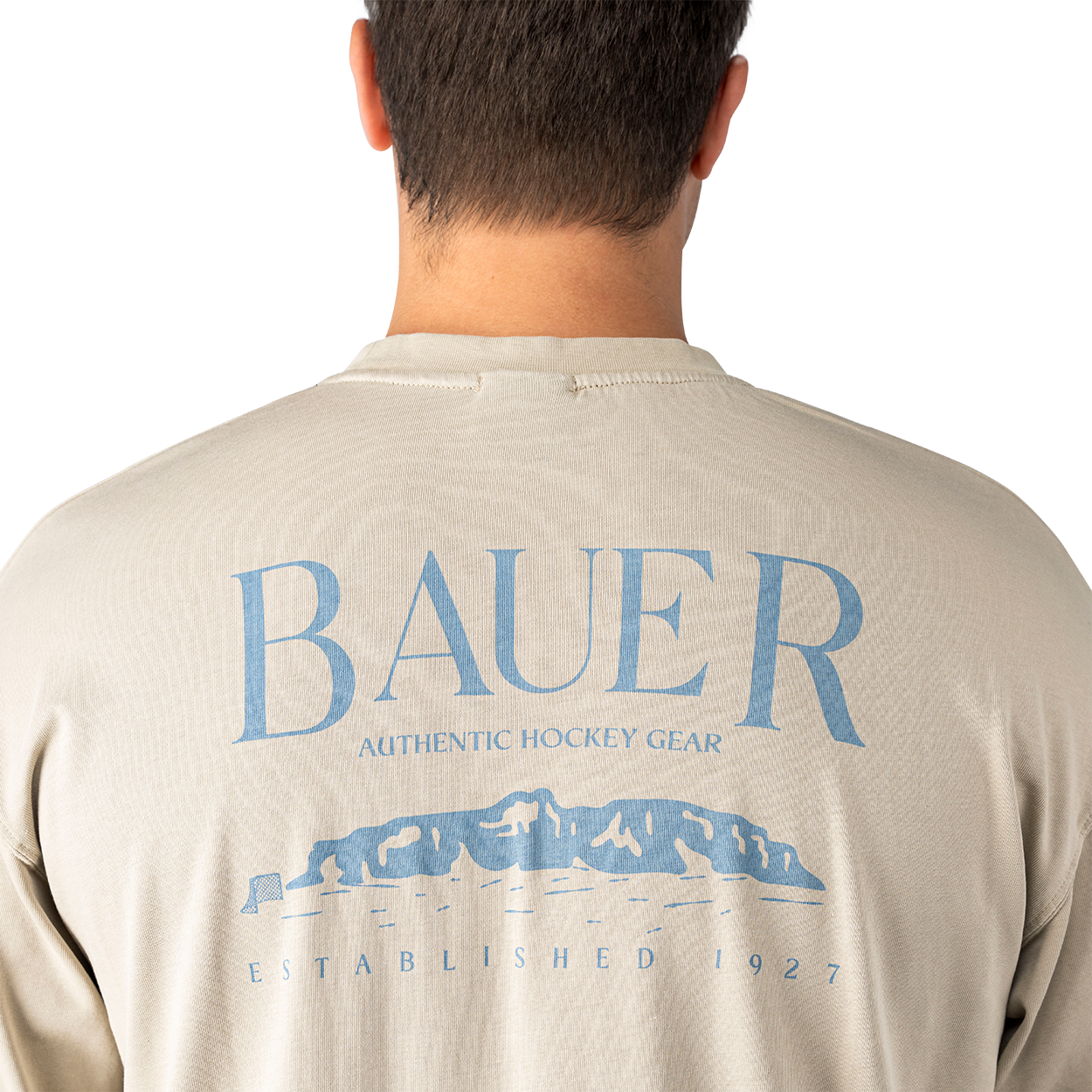 Bauer Range LS Boxy Tee - Lt Tan - Senior